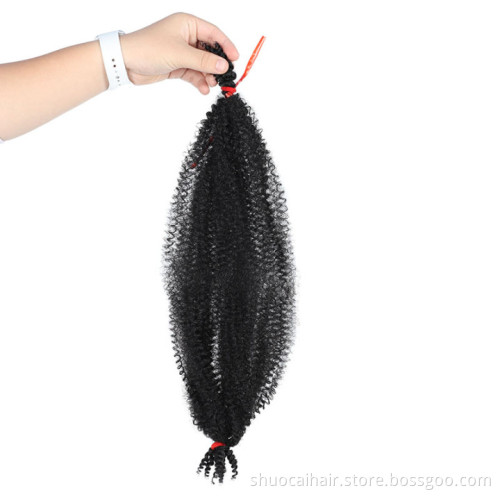 8inch Short Crochet Marley Hair Soft Afro Kinky Twist Crochet Braids Synthetic Braiding Hair Black Brown